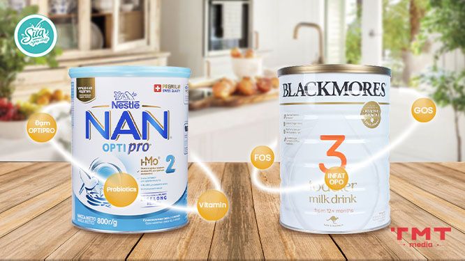 So sánh sữa Nan và Blackmores về đặc tính bên trong - ngoài sản phẩm
