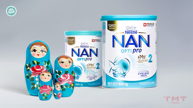 Bao bì - mẫu mã của sữa hộp Nan Nga số 2 Optipro 