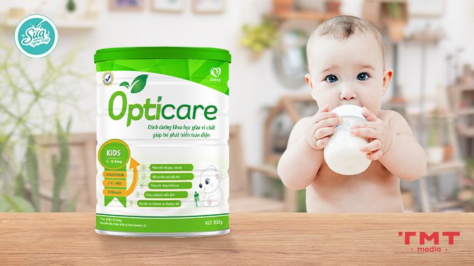 Sữa Opticare dinh dưỡng bé biếng ăn không lo táo bón