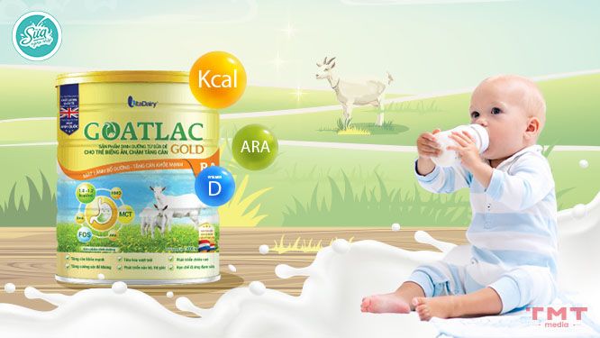 Sữa dê Goatlac Gold số 0 cho trẻ biếng ăn giai đoạn 0 - 12 tháng tuổi