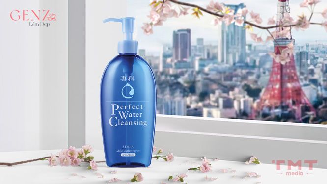 Senka Perfect Water Cleansing - nước tẩy trang Nhật Bản cho da dầu cấp ẩm, dưỡng da