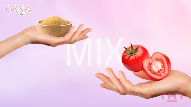 Cách làm trắng da bằng cà chua và đường mía