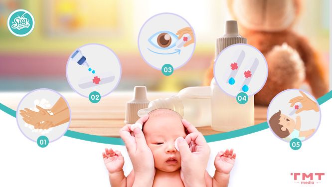 Vệ sinh mắt mũi cho trẻ sơ sinh an toàn, hiệu quả