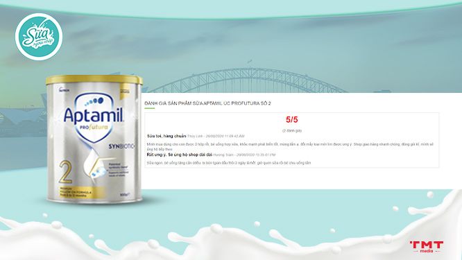 review sữa aptamil úc số 2