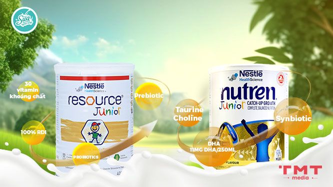 So sánh sữa Resource Junior và Nutren Junior