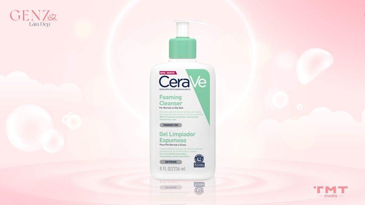 sữa rửa mặt Cerave dành cho da thường Cerave Foaming Facial Cleanser