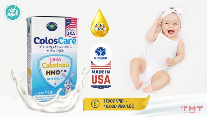 Sữa bột pha sẵn Coloscare 110ml mang đến dưỡng chất tối ưu cho trẻ 8 tháng tuổi