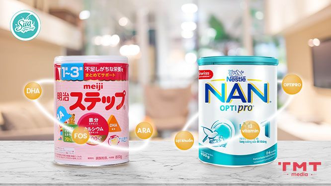 So sánh sữa Nan và Meiji loại nào tốt