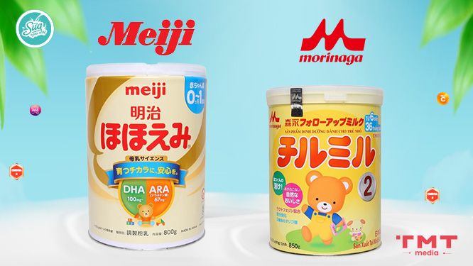 Tìm hiểu thương hiệu sữa Meiji và Morinaga