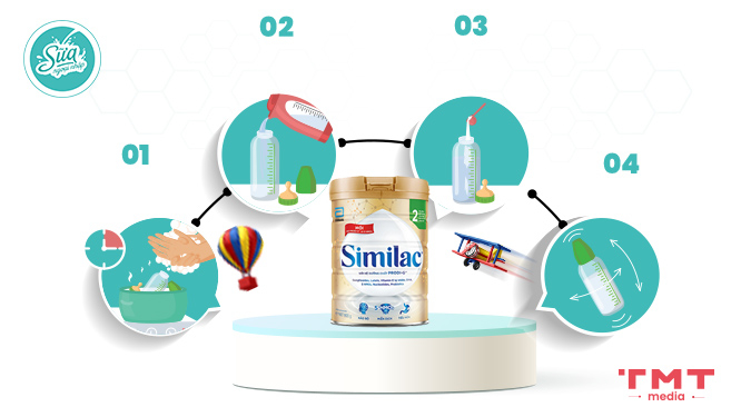 Cách pha sữa similac 6 - 12 tháng đúng tiêu chuẩn nhà sản xuất