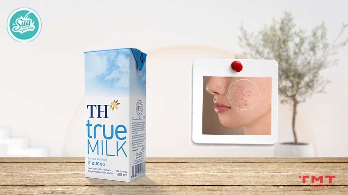 Uống sữa TH True Milk có nổi mụn không?