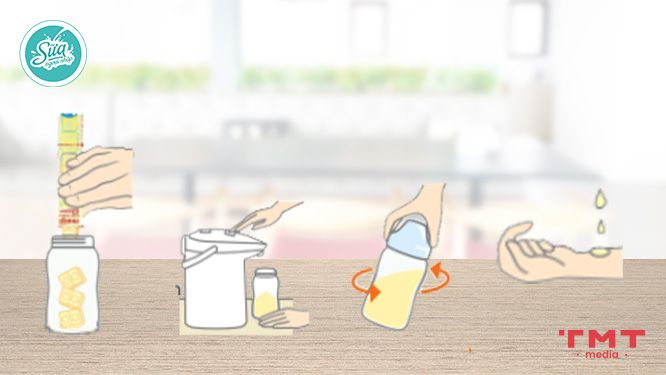 Cách pha sữa Meiji thanh 0 - 1 an toàn