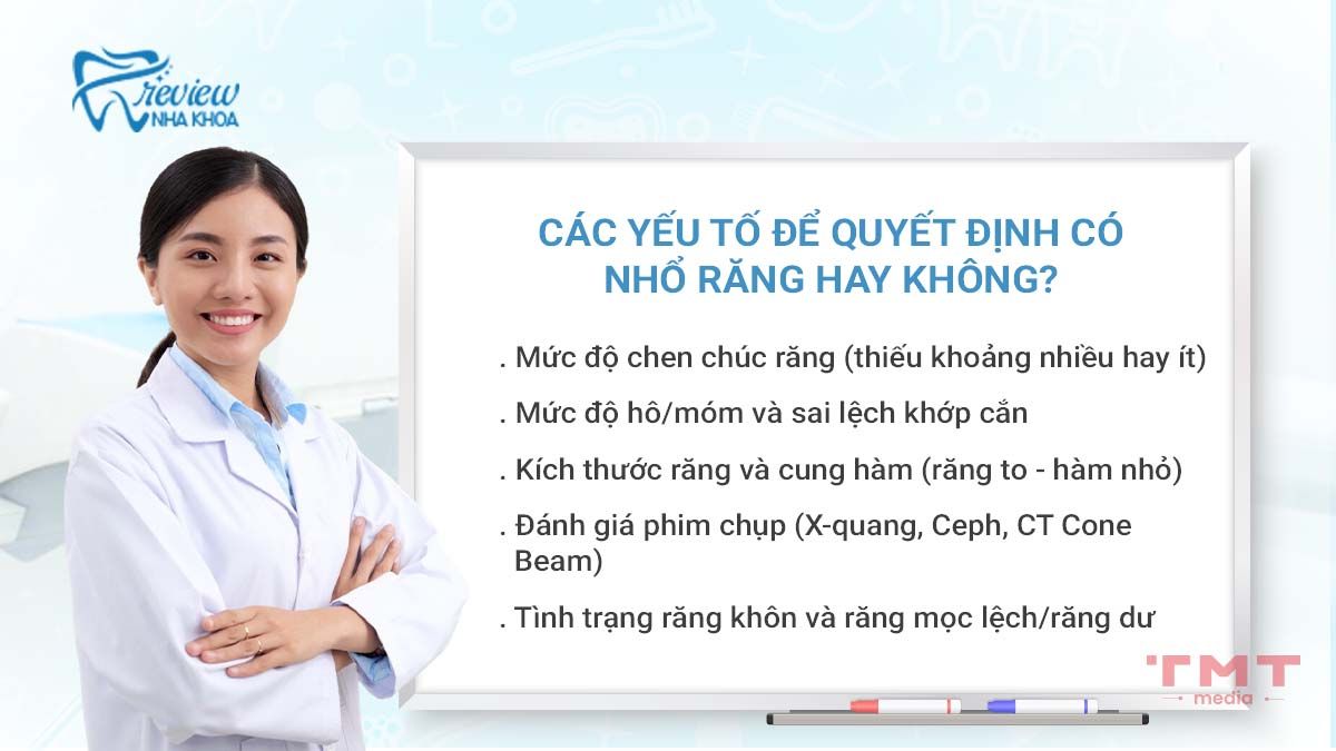 Bác sĩ dựa vào yếu tố nào để quyết định có nhổ răng hay không?
