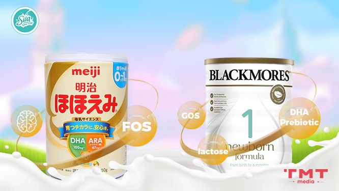 So sánh sữa Blackmore và Meiji