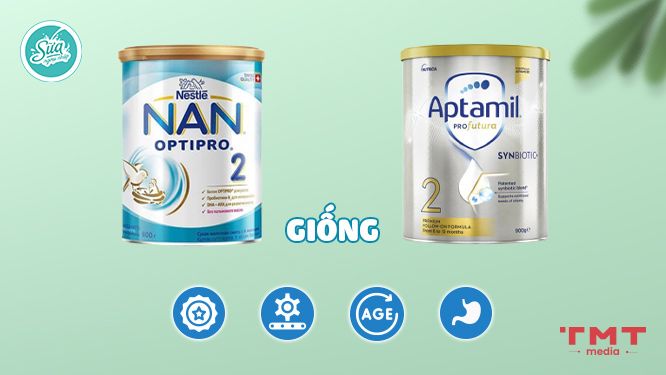 Đánh giá điểm giống nhau giữa sữa Nan Nga và Aptamil
