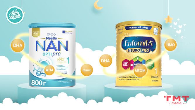 So sánh sữa Nan và Enfamil