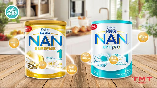 So sánh sữa Nan Supreme và Nan Optipro