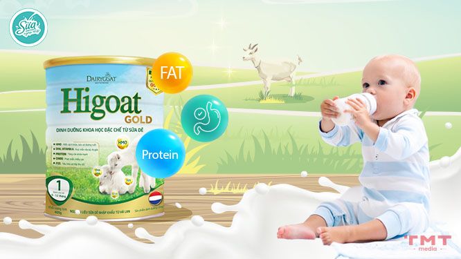 Sữa dê Higoat Baby phù hợp với trẻ dị ứng đạm sữa bò