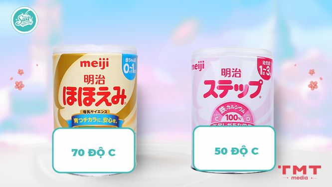Nhiệt độ pha sữa Meiji chuẩn là bao nhiêu?
