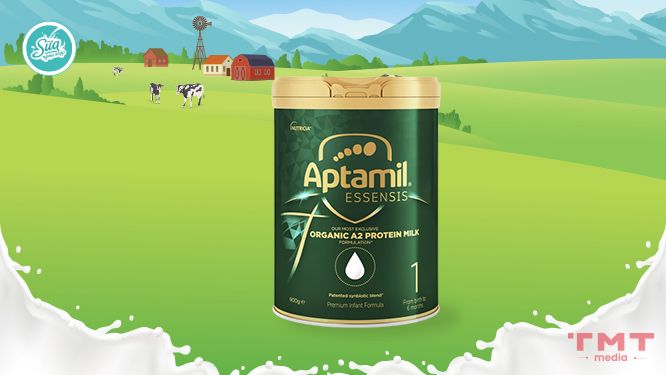 Sữa Aptamil Essensis Organic đạm A2 cho bé dị ứng đạm sữa bò